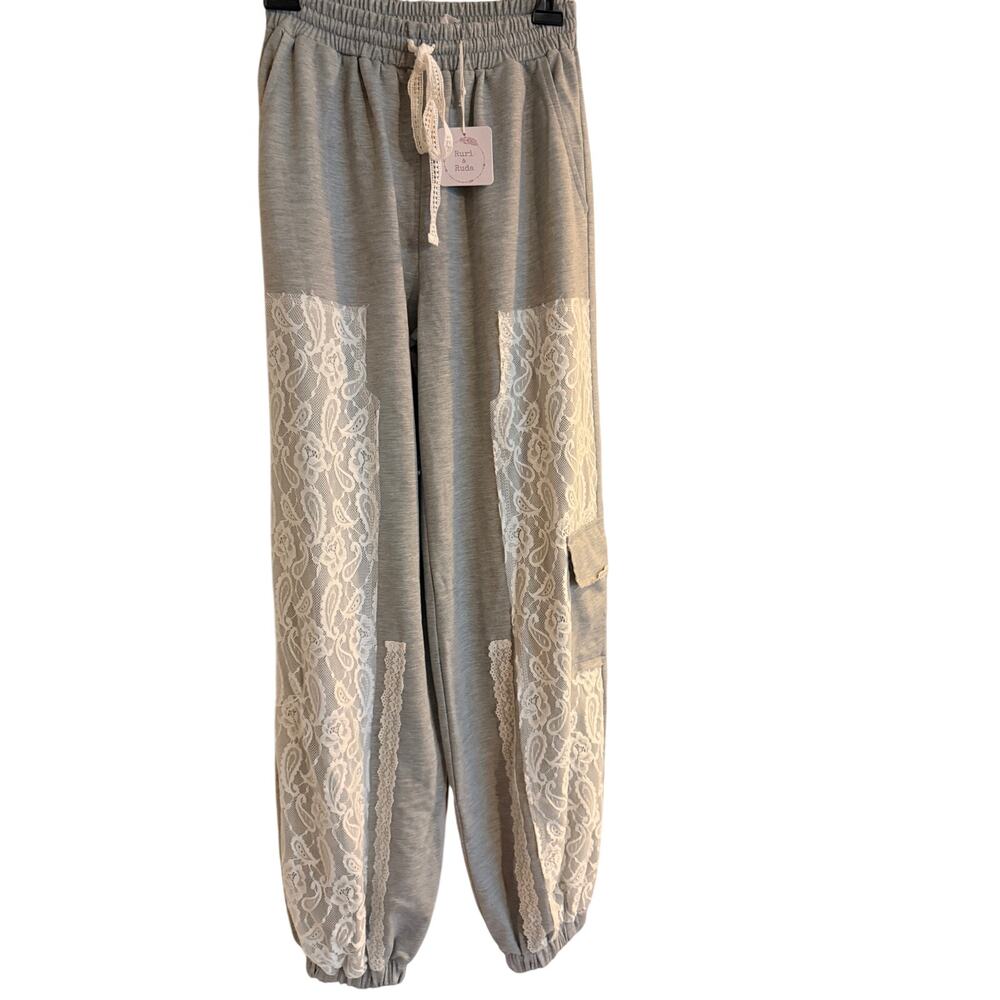 Ruri & Ruda Lace Insert Joggers NWT Size Small